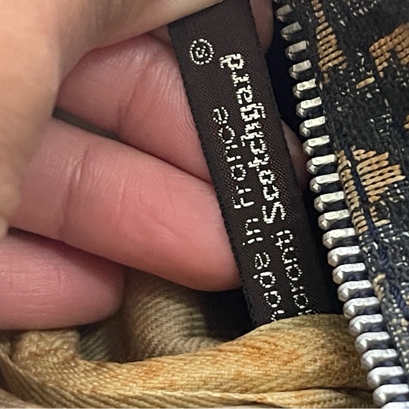 CHRISTIAN DIOR Monsieur Boston Navy & Beige Monogram Coated Canvas Handbag - Picture 4 of 17